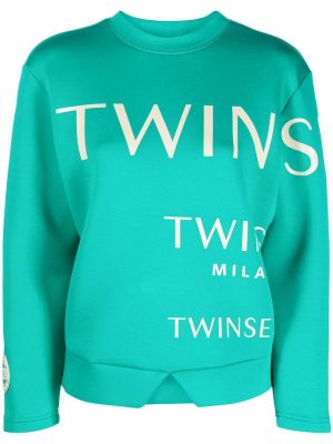 Sweatshirt mit print Twinset grün