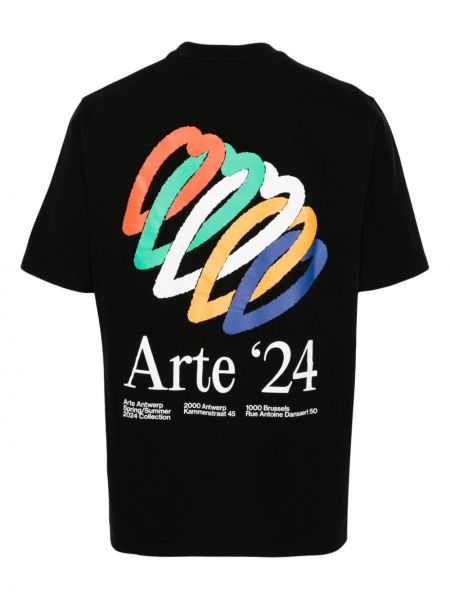 T-shirt à imprimé Arte noir