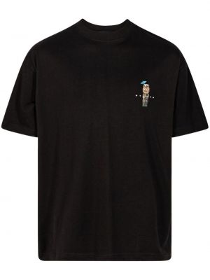 Majica s karirastim vzorcem Stampd črna