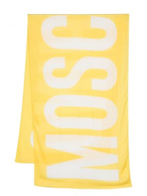 Schal mit print Moschino gelb