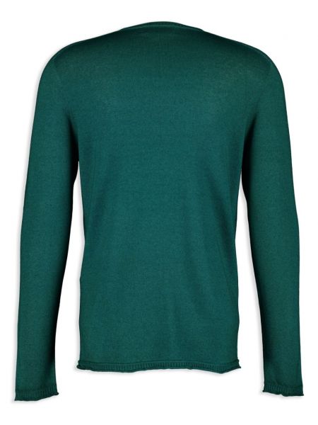 Lniany sweter z okrągłym dekoltem 120% Lino zielony