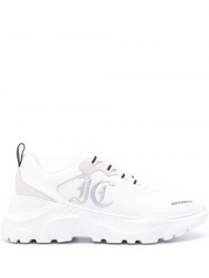 Sneakersy z nadrukiem Just Cavalli białe