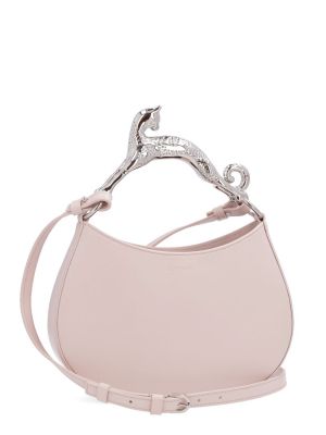 Δερμάτινη τσάντα Lanvin ροζ
