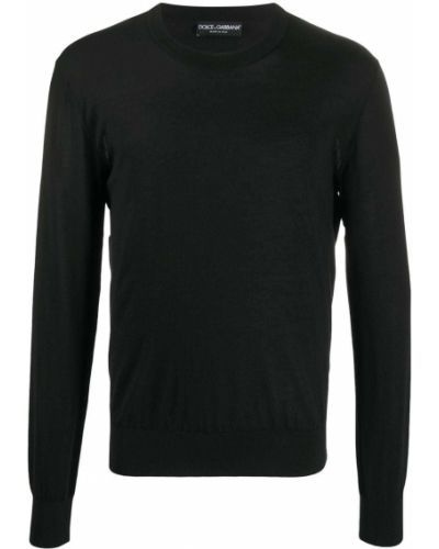 Jersey de cachemir de tela jersey con estampado de cachemira Dolce & Gabbana negro