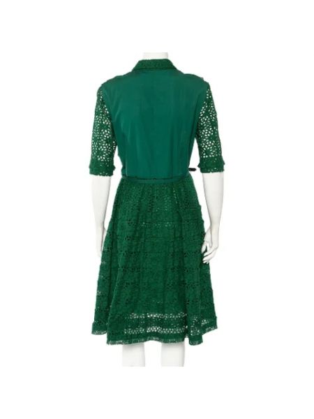 Sukienka koronkowa Oscar De La Renta Pre-owned zielona
