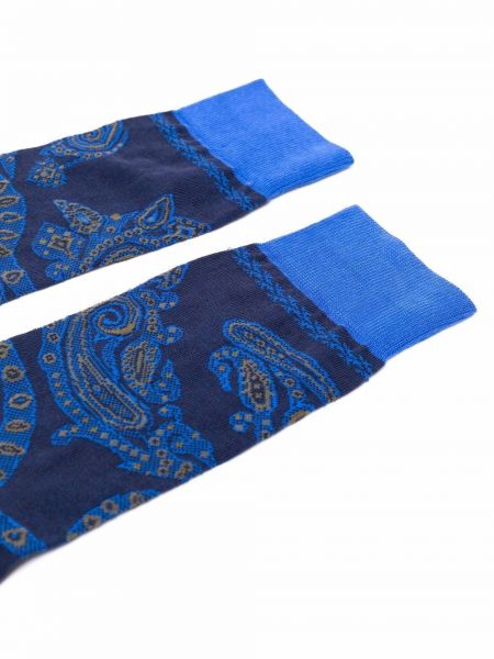 Calcetines de cachemir con estampado de cachemira Etro azul