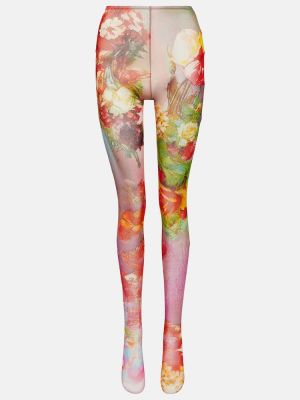 Leggings cu model floral din tul Jean Paul Gaultier