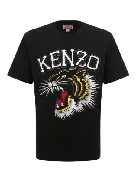 Хлопковая футболка Kenzo черная