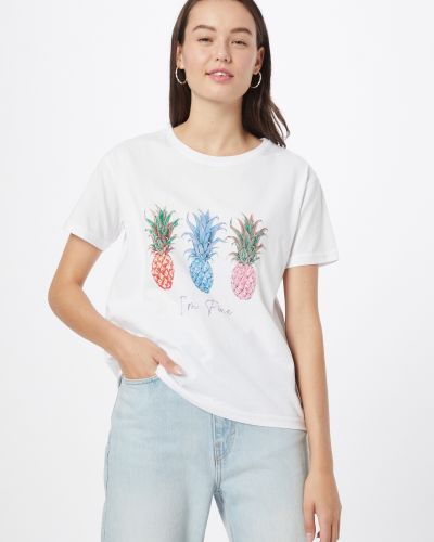 T-shirt à motif mélangé Trendyol blanc
