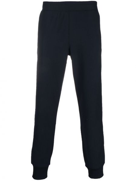 Pantalones de chándal ajustados con cremallera de tela jersey Michael Michael Kors azul