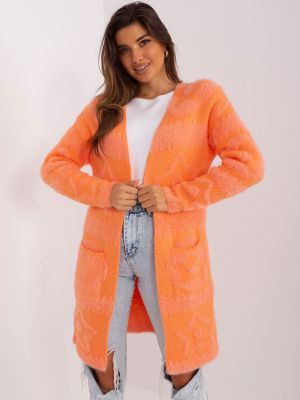 Kardigán Fashionhunters narancsszínű