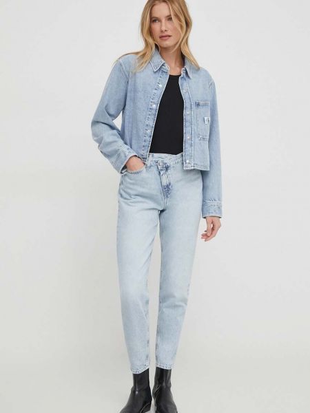 Traper jakna oversized Calvin Klein Jeans plava