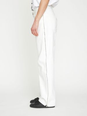 Puuvillased madala vöökohaga sirged teksapüksid Gauchere valge