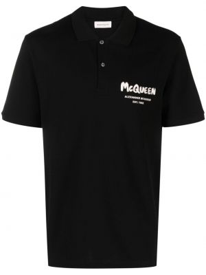 Siuvinėtas polo marškinėliai Alexander Mcqueen juoda