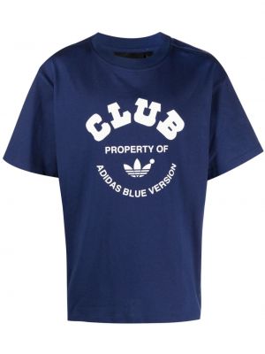 T-shirt mit print mit rundem ausschnitt Adidas blau