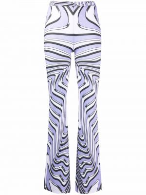 Pantalones con estampado con estampado abstracto Maisie Wilen violeta