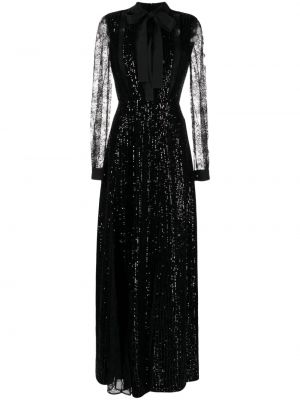 Rochie de seară cu paiete din dantelă Elie Saab negru