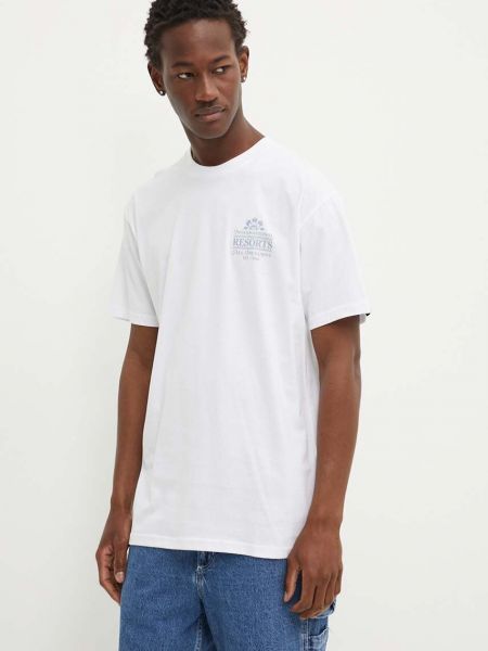Хлопковая футболка с принтом Vans белая