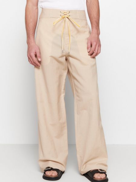 Spodnie klasyczne Lanvin beżowe