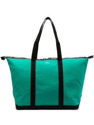 Nákupná taška s potlačou A.p.c. zelená