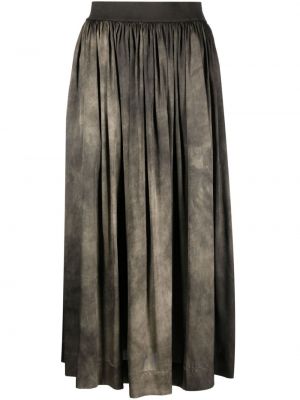 Plisované hedvábné midi sukně Uma Wang šedé