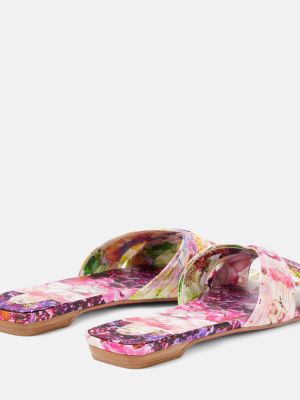 Satenske cipele s cvjetnim printom Christian Louboutin