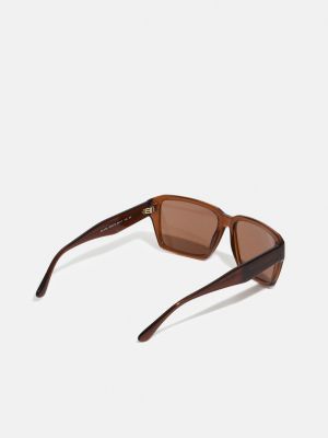 Прозрачные очки солнцезащитные Emporio Armani коричневые