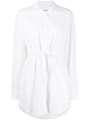 Памучна рокля тип риза Alexander Wang бяло
