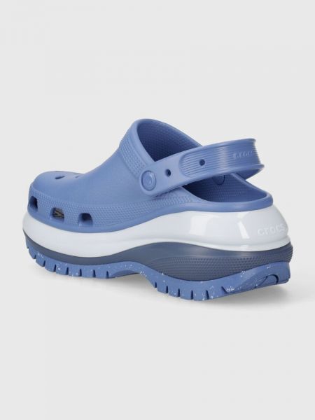 Papuci cu platformă Crocs albastru