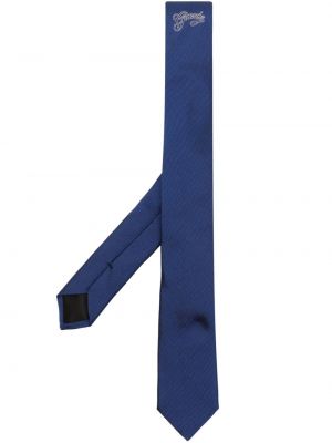 Hedvábná kravata s výšivkou Givenchy modrá