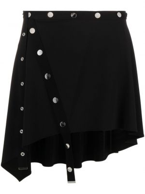 Ασύμμετρη φούστα mini από ζέρσεϋ The Attico μαύρο