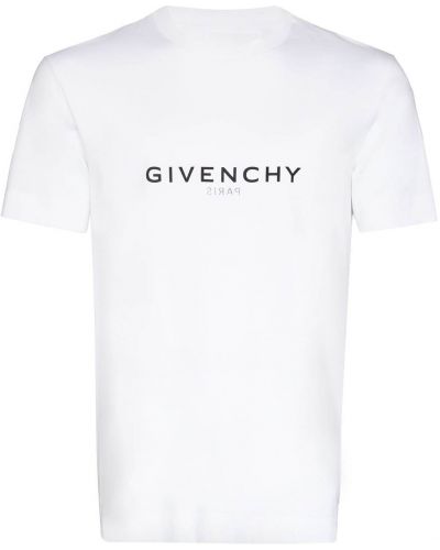 Mustriline puuvillased t-särk Givenchy valge