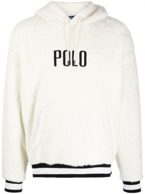 Φούτερ με κουκούλα με κέντημα Polo Ralph Lauren λευκό