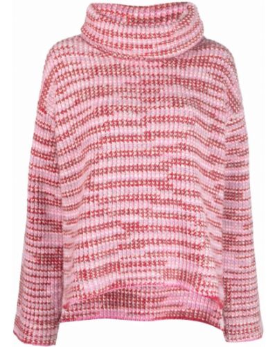 Jersey de punto de cuello vuelto de tela jersey Missoni rosa