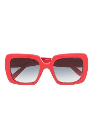 Spalvų gradiento rašto akiniai nuo saulės Moncler Eyewear raudona