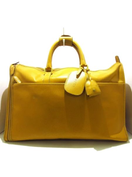 Torba podróżna skórzana Gucci Vintage żółta