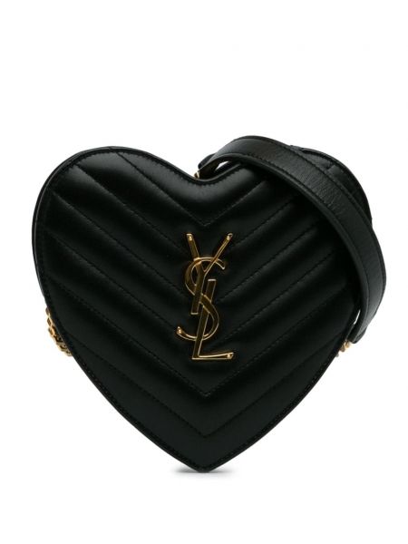 Ogrlica z vzorcem srca Saint Laurent Pre-owned črna