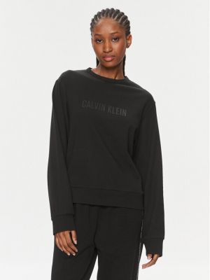 Priliehavá mikina Calvin Klein čierna