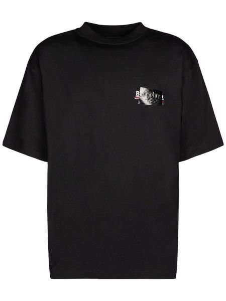 Camiseta de algodón Balenciaga negro