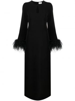 Вечерна рокля с пера P.a.r.o.s.h. черно