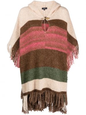 Palton cu dungi tricotate Fay maro