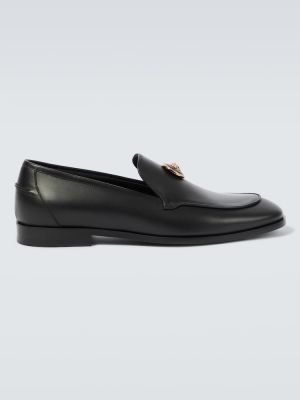 Loafers di pelle Versace nero