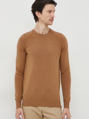 Sweter wełniany Liu Jo brązowy