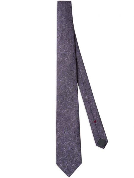 Šilkinis varlytė su paisley raštu Brunello Cucinelli violetinė