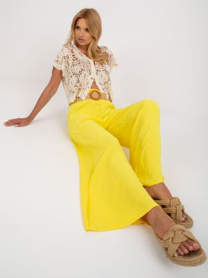 Kalhoty Fashionhunters žluté