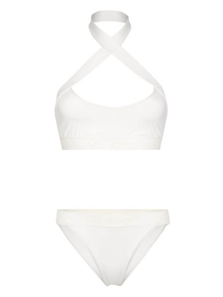Hímzett bikini Off-white