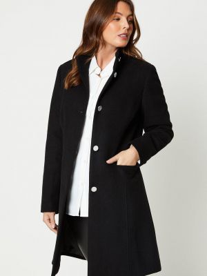 Шерстяное пальто Wallis черное