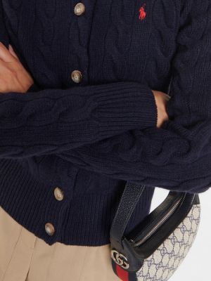 Cardigan en laine en cachemire Polo Ralph Lauren bleu
