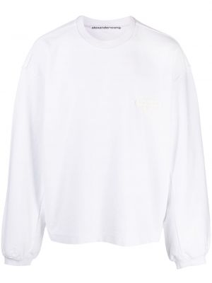 Sweatshirt mit print mit rundem ausschnitt Alexander Wang weiß