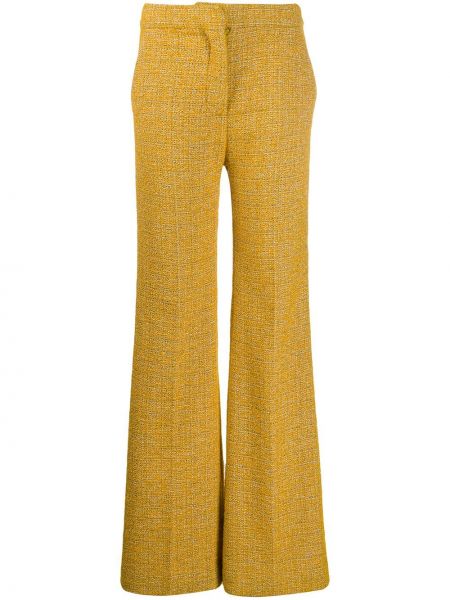 Kalhoty Victoria Victoria Beckham - Žlutá